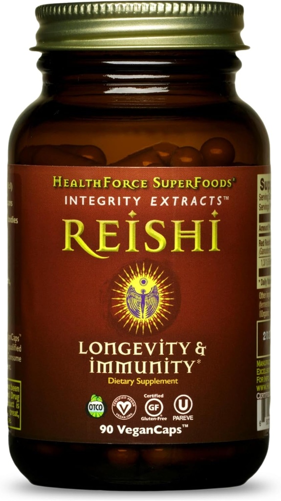 HealthForce SuperFoods Integrity Extracts Reishi – Kapseln - 90 Vegan Kapseln