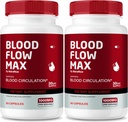 NutraRize (Pack of 2 Blood Flow Max Capsules, Advanced Blood Support Formula, Maximum Strength Supplement for Healthy Blood Circulation, Tutte le pillole naturali per la salute generale, Recensioni (120 Capsules)