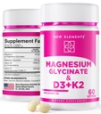 Magnesium Glycinate 500mg mit hochfestem Vitamin D3 10.000 IU & Vitamin K2 200mcg | Verbessert mit Kokosöl für optimale Absorption | Non-GMO, Glutenfrei, Sugar-Free Softgels (60 Softgels)