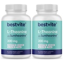 BESTVITE Double Strength Suntheanine L-Theanine 200mg – Breveté et cliniquement étudié – 120 capsules végétariennes (2 x 60) – Vegan – Pas de stéarate – Non OGM – Sans gluten – Soutien à la relaxation