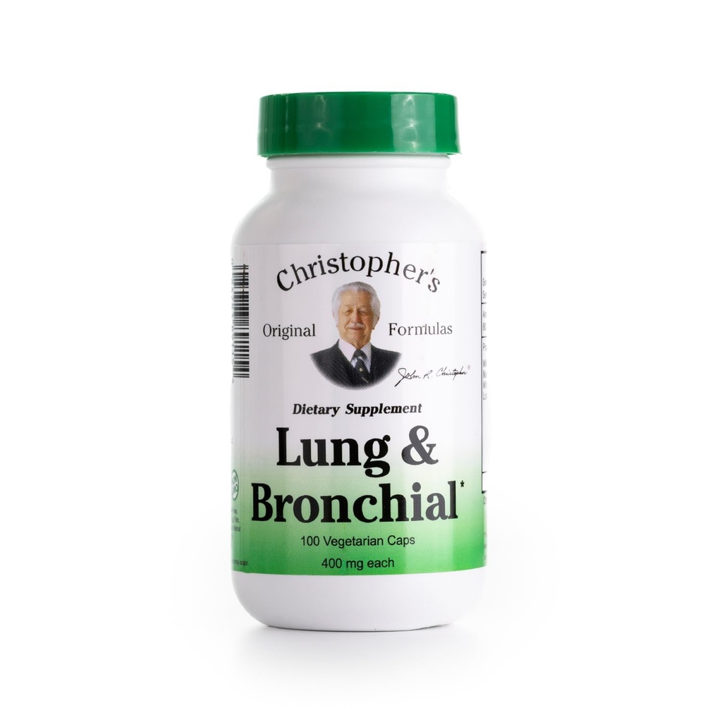 Formules originales de Christopher Lung & Bronchial Formule - Lung Cleanse pour les fumeurs - soutient le système respiratoire avec mélange synergique d'herbes