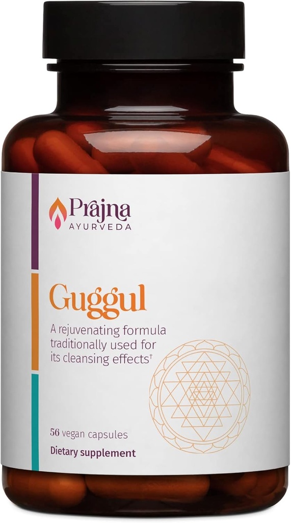 Gesunde Wege Dr. Kulreet Chaudharys Prajna Ayurveda Guggul Formel wird traditionell verwendet, um den Geist und den Körper zu reinigen (56 Kapseln- 500 mg)