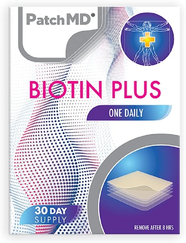PatchMD - Biotin Plus Patches - 30 jours d'approvisionnement