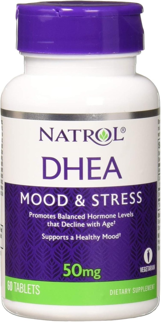 Natrol DHEA 50mg, 60 Tabletten (Pack von 3)