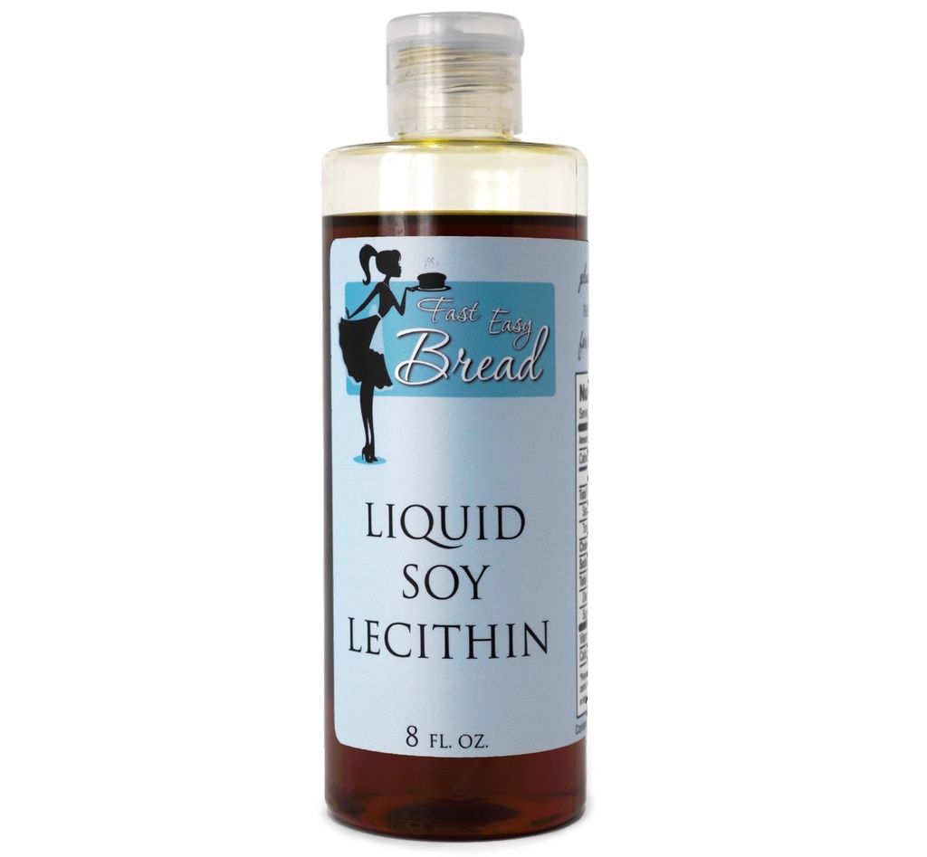 Liquido della lecitina della soia del pane facile veloce (8 oz) | Facile da usare | Disponibile nella bottiglia spremutabile senza Mess | Emulsionante alimentare naturale | Migliora la texture e la distribuzione ingrediente