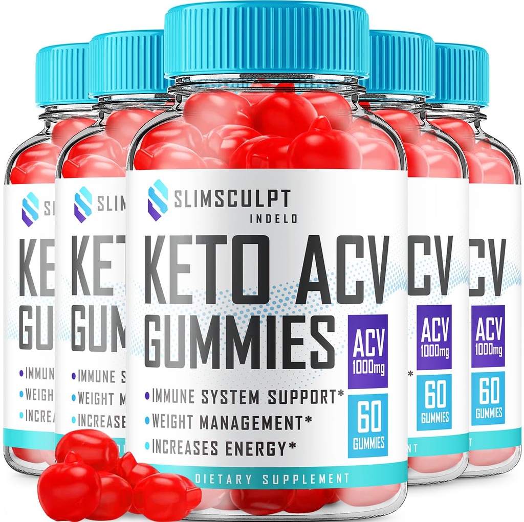 (5 Pack) Slimsculpt Keto ACV perdita di peso Gummies - Advanced Formula Slim Sculpt Keto plus ACV Gummies Aceto di sidro di mele Keto Slimsculpt ACV Gummies Integratori Dietetici Recensioni Uomo Donne (300 Gummies)