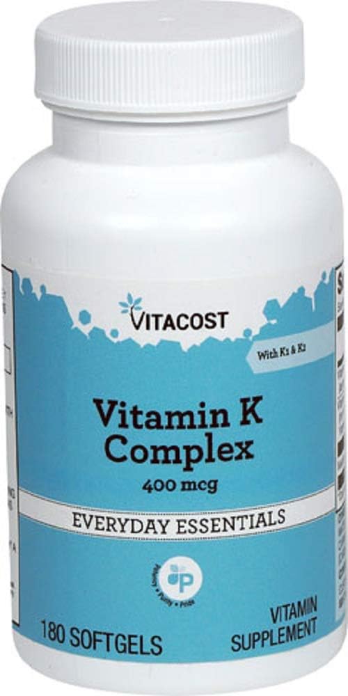 Vitacost Vitamin K Complex mit K1 & K2-400 mcg - 180 Softgels