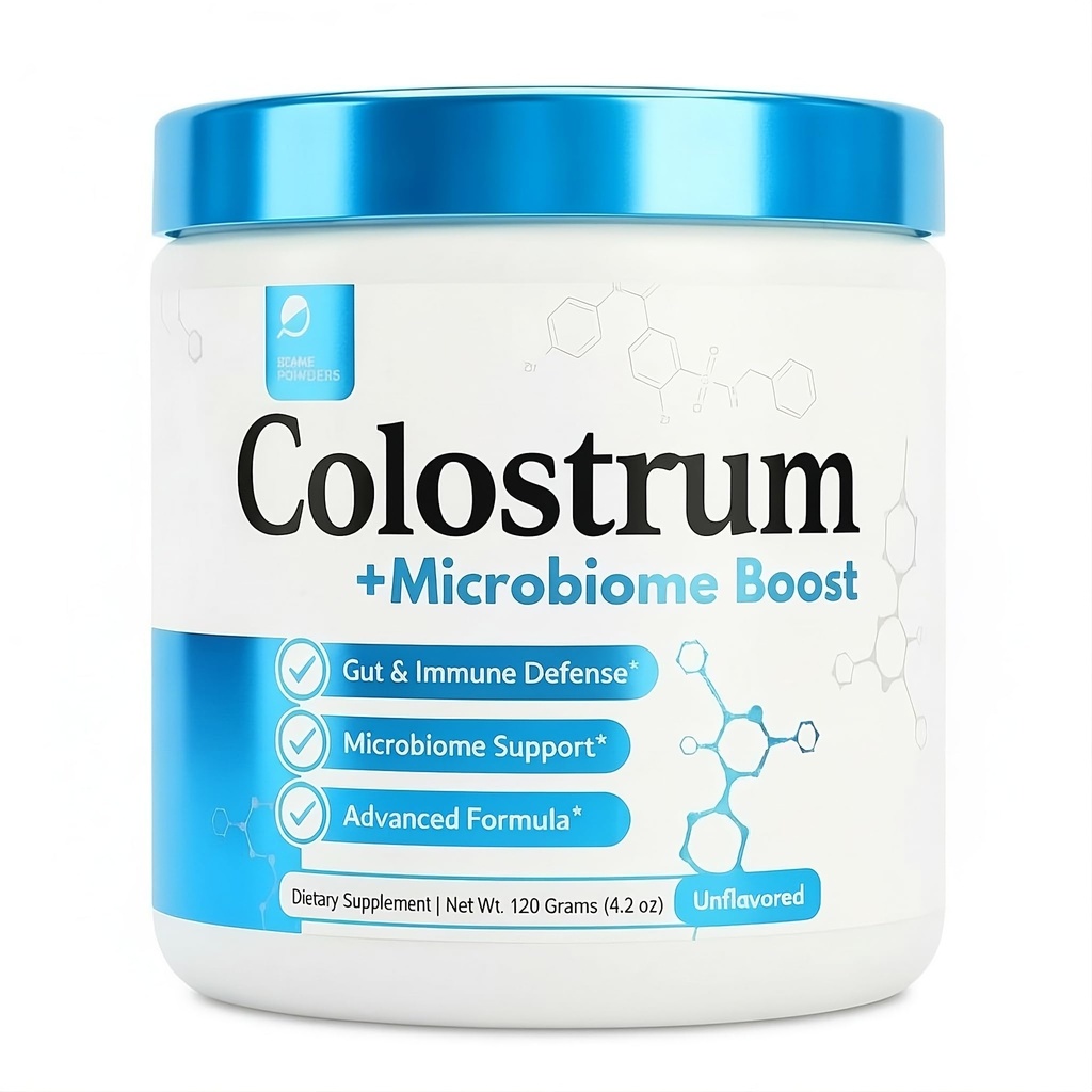 Polvere di Colostrum | Colostrum di Bovini di Grass-Fed con Akkermansia Probiotic 1B AFU | Microbiome & Gut Support | Formula avanzata di IgG alta | 120 Serve
