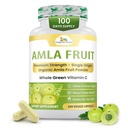 Capsules Veda Amla organiques - 1500mg, 300 Capsules Poudre d'amla de fruits entiers organiques - Vitamine C naturelle pour l'immunité, radiance cutanée, antioxydants - végétalien, non OGM, suppléments de vitamine C brute