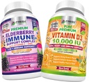 FRESH HEALTHCARE Elderberry Immununterstützung und Vitamin D3 10.000 IU - Bundle
