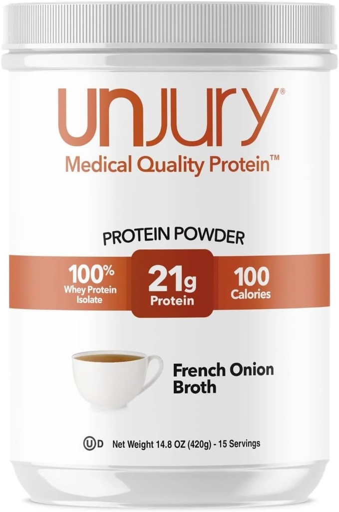 Polvere di proteine del siero di giuria | Soup proteico della cipolla francese | 21g 100% polvere di proteine isolate di siero | Carbo basso e Lattosio Free | Gluten Free | Kosher certificato | 15 Serve