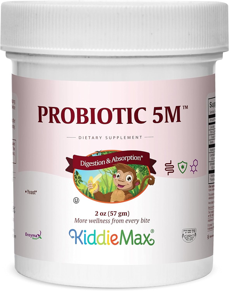 Maxi Health KiddieMax Probiotic 5M - Acidophilus - Gesunde Verdauungsflora - 2 Unze Pulver - Kosher