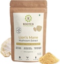 ROOTED Active's, Lions Mane Mushroom Extract Powder (Certified Organic, 38% Verified Beta Glucans| Cognition, Clarity, Focus & Mood, Brain Health Support (2.11 Unze)