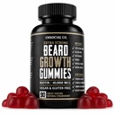 Unsociale Co. Extra forte crescita del cuscinetto Vitamine Gummies | Biotin 10000 MCG | Promuove la crescita forte e spessa dei capelli facciali per gli uomini | Gummie del cuscinetto per gli uomini | Fragola