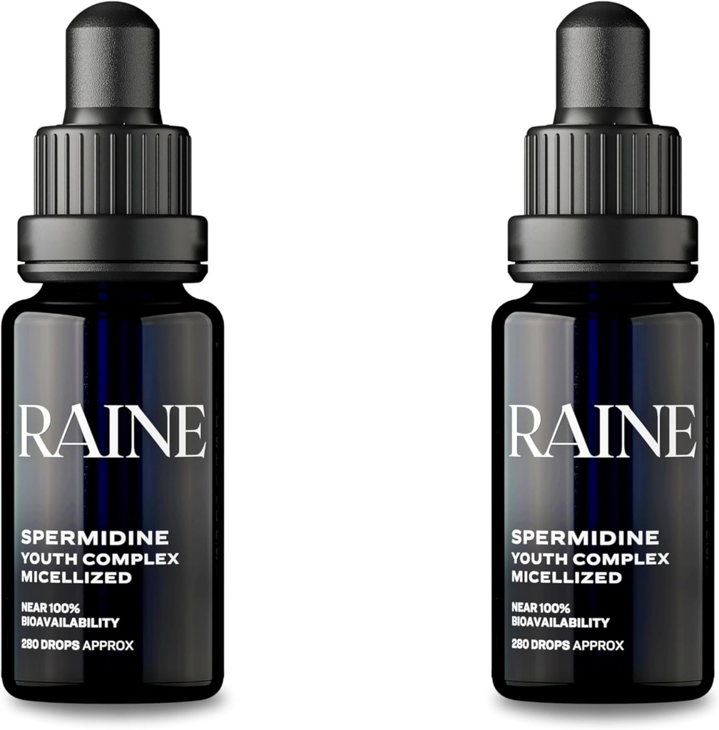 RAINE 4 Monate Versorgung 140 Doses I Spermidin Swiss Made Supplements - Beste Anti-Aging Spermidin Ergänzungen für Männer und Frauen - Micelle Technology, Cell Renewal, Lifespan (Pack von 2)
