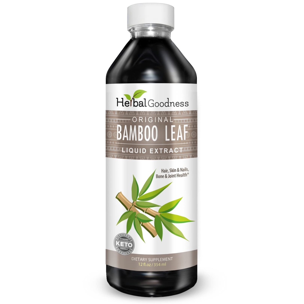 Kräuter Papaya Bamboo Silica Ergänzungen Bio-Extrakt 12oz - Flüssige Kieselsäure mit Bio-Haar, Haut und Nägel Vitamine so gut wie Knochen und Gelenkunterstützung
