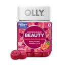 Gummy beauté indédiable, pour cheveux, peau, ongles, biotine, vitamine C, kératine, supplément à croquer, pamplemousse, 30 jours d'approvisionnement - 60 comtes