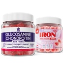 Glucosamin Chondroitin Gummi + Eisen Supplement für Damen