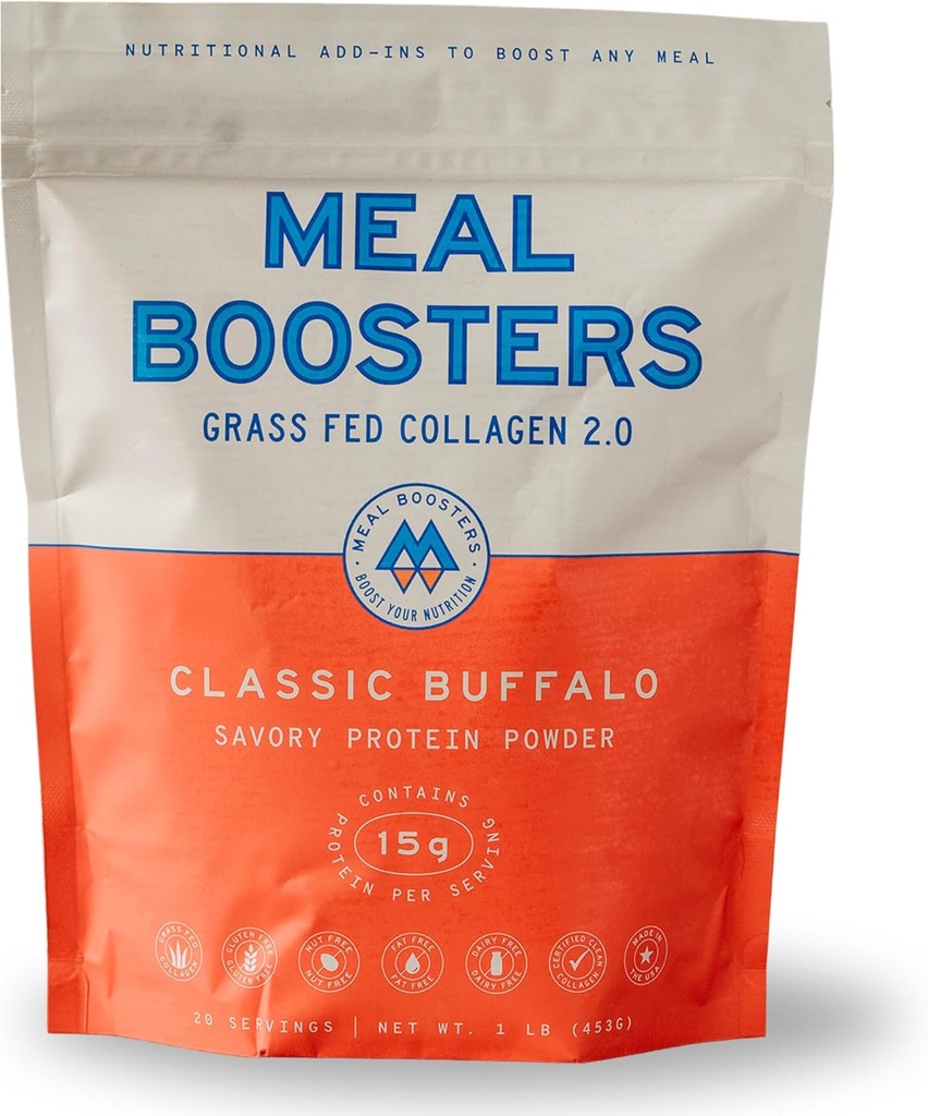 Risparmio della polvere di proteine di Buffalo | 15g Spicy Protein | Keto Friendly Cooking Supplement per la salute e il recupero del fegato | Peptidi di collage di Grassfed