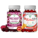 Lunakai Beet Root und Vitamin B12 Gummi für Erwachsene 50 Plus Bundle Proprietäre Antioxidante Mischung - Herz & Zirkulation Unterstützung, Energie & Vitalität Boost, hohe Stärke