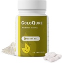 ColoQure Colon Cleanse per uomini e donne - Max Detox Cleanse Migliora Gut Salute e costipazione - Riduce Bloating & Bowel Movimenti - 60 capsule Vegan & Soy-Free