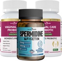 Frauengesundheit Bundle: 2 Flaschen Vaginal Probiotics + 1 Flasche Spermidin & Fisetin – Vaginal, Gut & Immune Gesundheit + Cellular Renewal & Anti-Aging Support