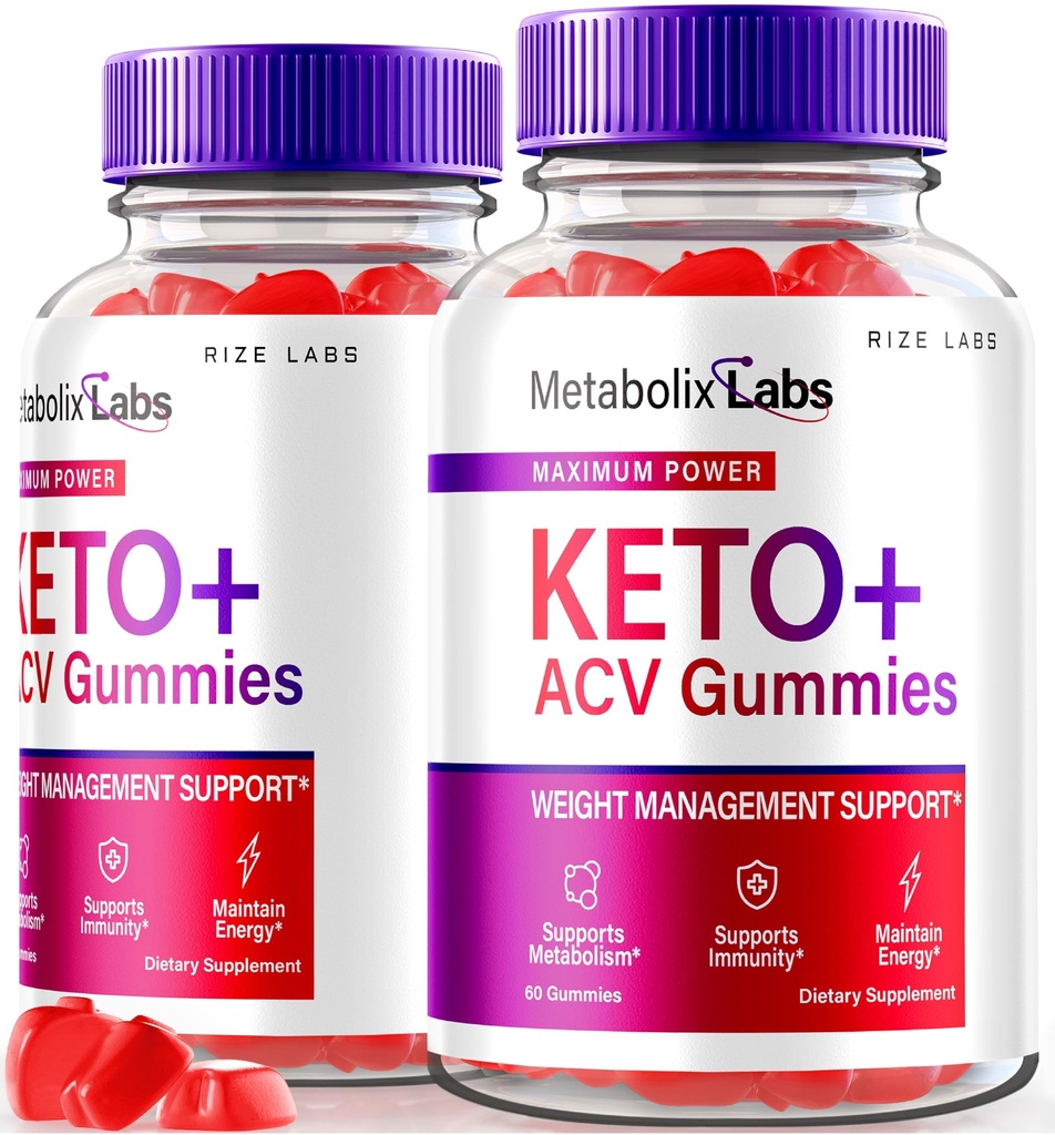 rize labs - - Metabolix Labs Keto Plus ACV Gummis - Gewicht-Management-Unterstützung Apfelessig-Ergänzung (120 Gummi)