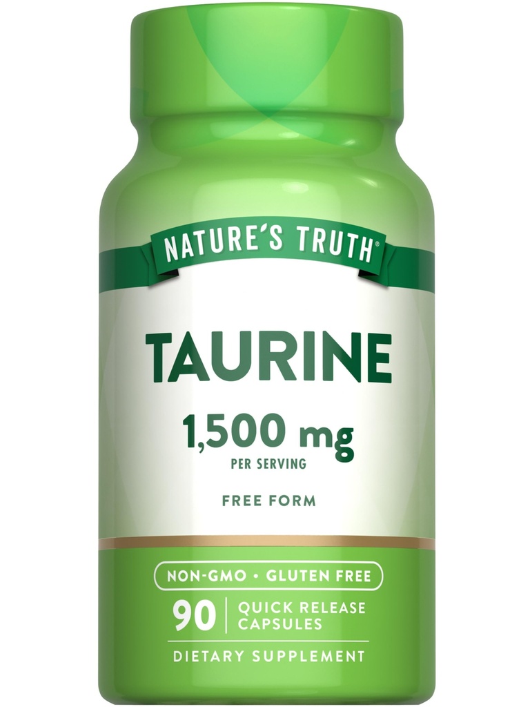 La verità della natura supplemento taurina | 1500mg | 90 capsule | Non OGM & Gluten supplemento di aminoacidi gratuito