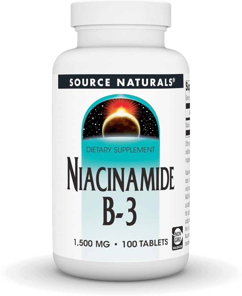 Source Naturals Niacinamide B-3-1500 mg, 100 comprimés