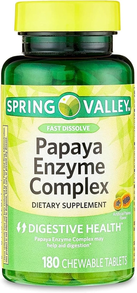 Papaya Enzyme Complex Kautabletten Nahrungsergänzung, 180 Count