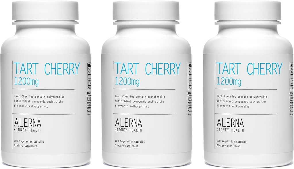 Tart Cherry Extract 1200 mg, 100 Vegetarische Kapseln - (Pack von 3), Joint Health Support - Glutenfrei, Non-GMO