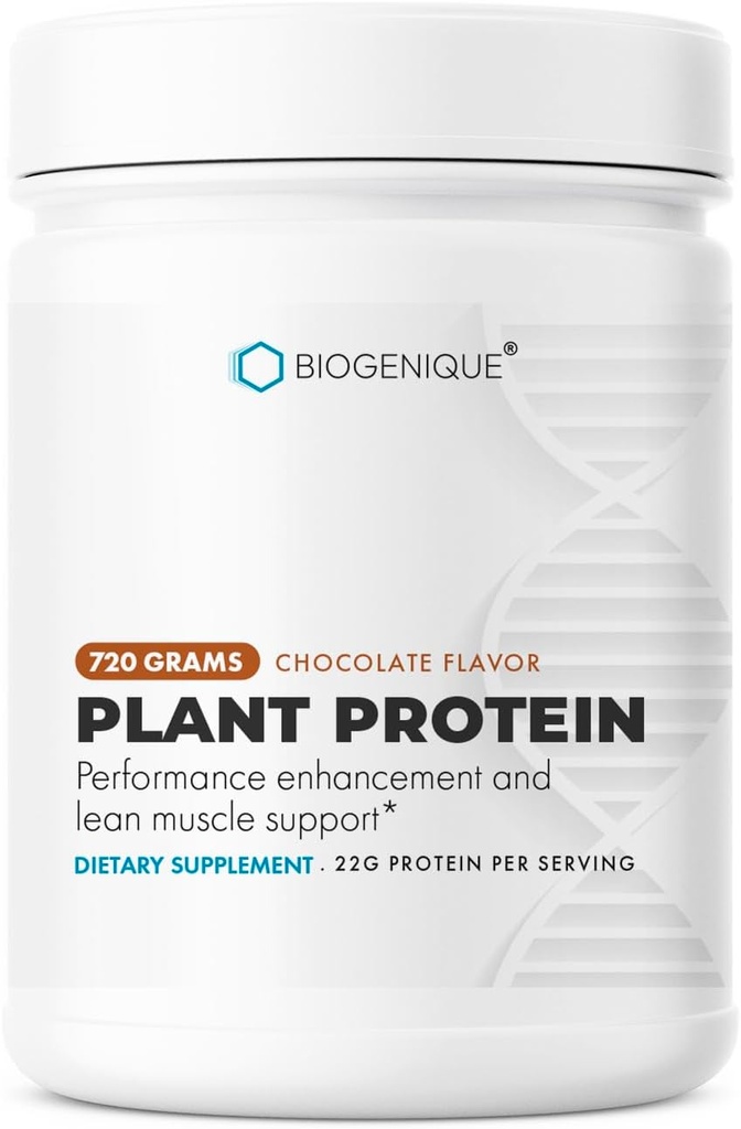 Vegan Protein Powder Chocolate, 22g Pflanzen basiertes Protein, Bio Pea & Brown Rice Protein für Muskelunterstützung und -gewinnung, Made in USA - Vegan, Non-GMO, Glutenfrei