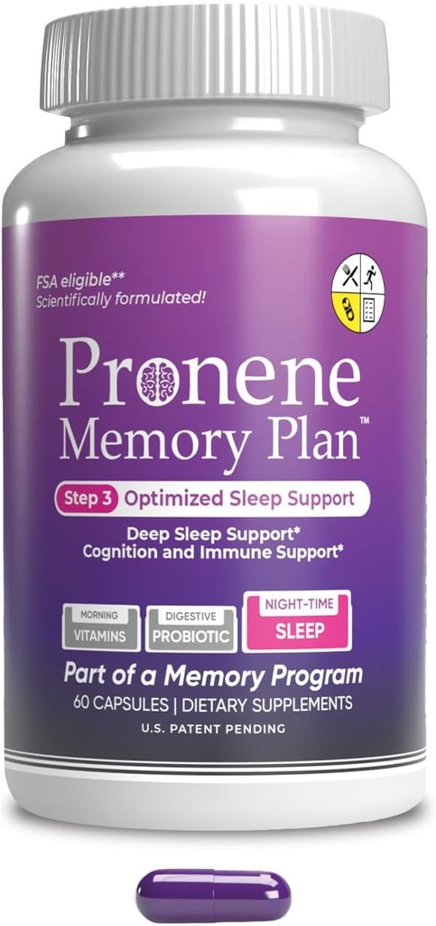 Supporto ottimizzato per il sonno | Integratore alimentare w/Melatonina, Resveratrolo, Magnesio & Zinc | Supporta l'immunità e il controllo dell'infiammazione | Promuove il sonno profondo e la memoria sana (60 caps)