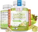 Estratto di Garcinia Cambogia puro al 100% con 95% HCA - Gestisci Cravings Alimentari - Miglior Blocker Carb per le donne e gli uomini - Max Forza Garcinia Cambogia Pillole diete crude Made in USA - 60 capsule di verdure