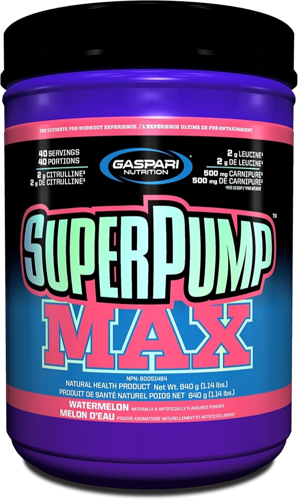 Gaspari Nutrition Superpompe Max, pastèque, 1.41-Pounds