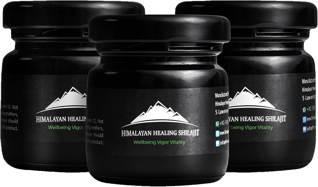 Pure supplément de résine chilajit biologique himalayenne contient de l'acide fulvic et des minéraux traces.