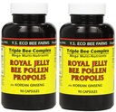 YS Eco Bee Farms, Royal Jelly Bee Pollen Propolis plus koreanischer Ginseng, 90 Kapseln (2Pack)