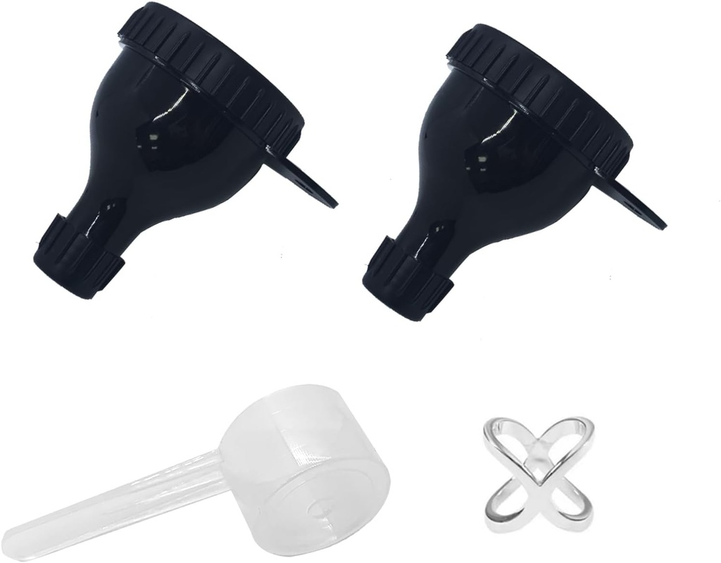 Conteneur de poudre de protéines 2pack pour aller entonnoirs de supplément portable avec boules de bouteille Shaker et récipient de distributeur portable Spoon pour la condition physique et le voyage en cours de route solution de stockage et de remplissage