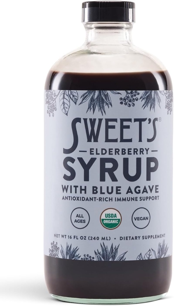 Syrup de la mûre aînée avec l'agave bleu.