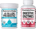 Physician's CHOICE - Optimal Gut Health Bundle: 60 Milliarden Probiotika + Verdauungsenzym 90ct für Verdauungskomfort und Immununterstützung