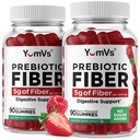 Yum-Vs - Prebiotic Fiber Gummies für Erwachsene und Kinder - 5g Verdauungshilfe Gummy Fiber Supplement - Keto Friendly Prebiotic Daily Fiber Supplement für Damen und Herren - Keine Zuckerzusatz Ballaststoffe (90 Count)