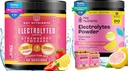 KEY NUTRIENTS Electrolytes & Multivitamin Hydration Powder Bundle – Juicy Strawberry Lemonade & Fresh Pink Lemonade Electrolyte Powders (90 Servings Each) – Sugar-Free, Keto-Friendly, No Calories