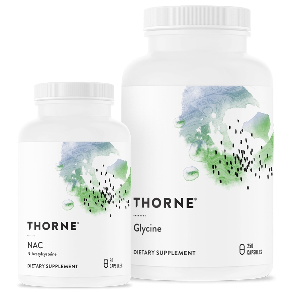 THORNE - Detox Duo - Liver, Kidney, & Immune Support Bundle - NAC & Glycine - 30 a 125 Serve