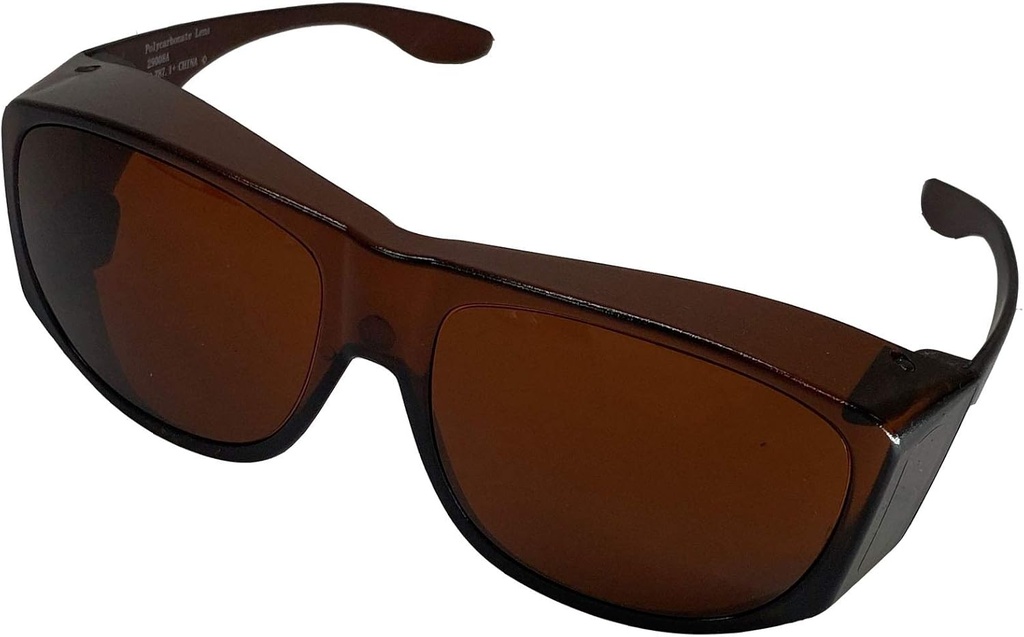 Solar Shield Fits-Over occhiali da sole, SS Polycarbonate II Amber, Unisex, occhiali da sole