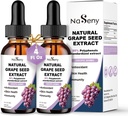 Gocce liquide dell'estratto dell'uva Standardizzata al 95% Polyphenols-300 mg Grape Seed Massima resistenza Tintura standardizzata, Vitis liquido ad alto assorbimento Vitis Vinifera Gocce -Non-GMO (2 bottiglie)