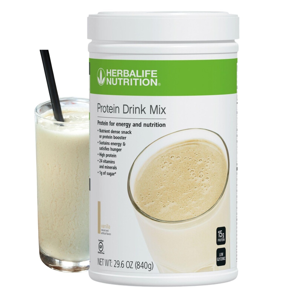 Herbalife HERBALIFE Protein Drink Mix: Vanilla aroma 840g, Nutriente Dense Spuntino sano, Protein