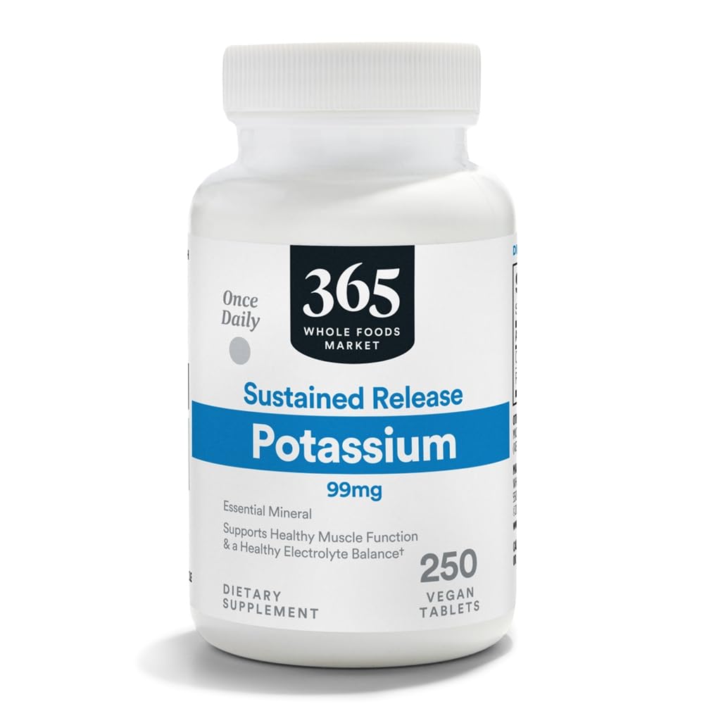 365 da Whole Foods Market, Potassio di rilascio prolungato 99mg, Vegan, 250 compresse