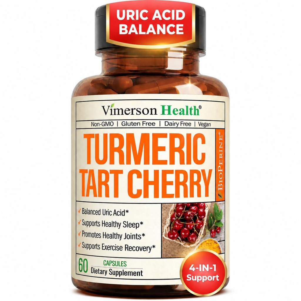 Supplément curcumin curcumin curcumin avec 10:1 extrait de cerise de tart et extrait de graines de cerise de céleri - bilan naturel de l'acide urique, articulation santé et aide au sommeil - curcumin curcumin curcumin curcumin avec poivre noir.