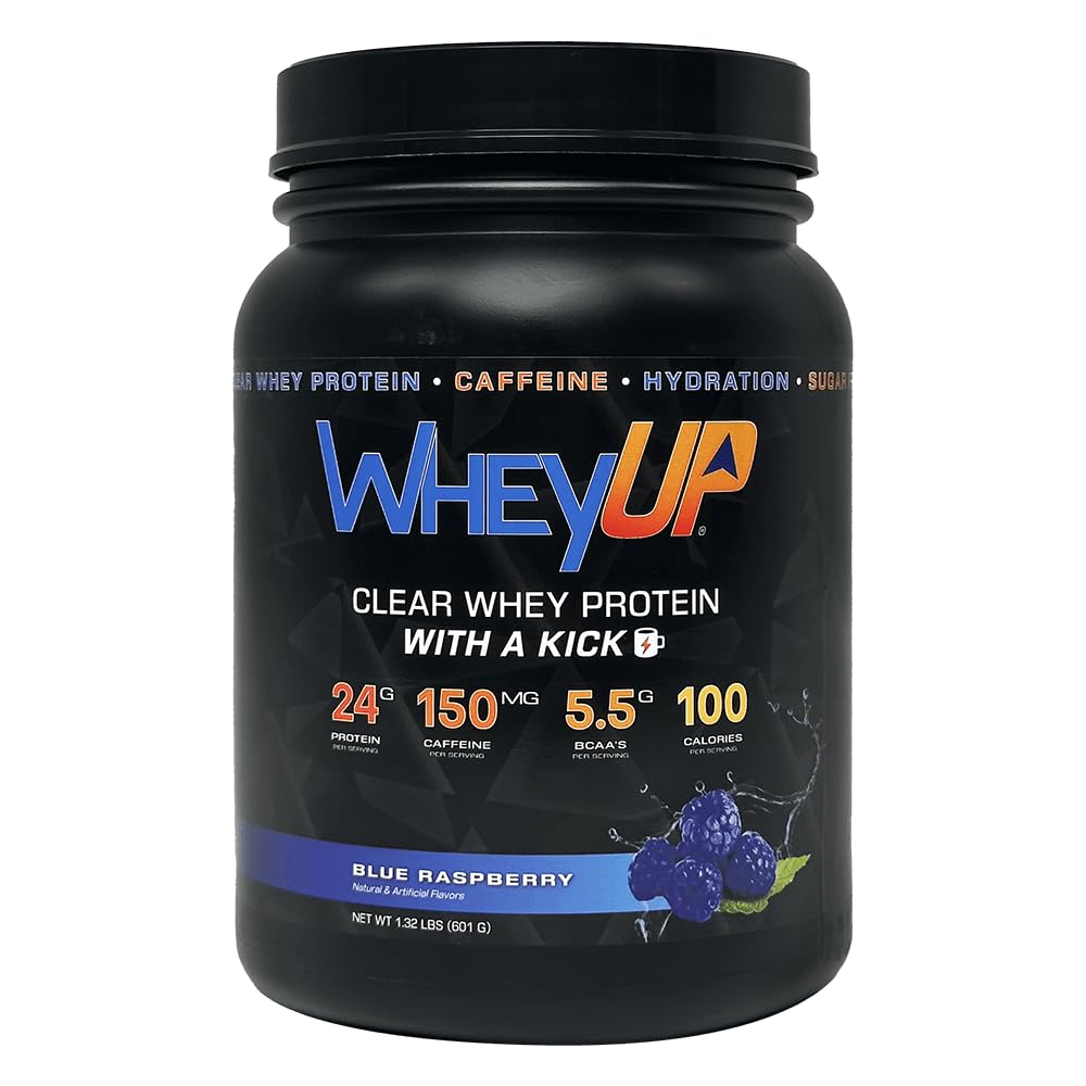 Lean Clear Whey Isolate - 24g de protéines + 150mg de caféine - framboise bleue - poudre de protéines de lactosérum - sans sucre - Kéto-friendly - Juice-Style avant la séance d'entraînement - 20 portions