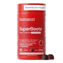 HumanN SuperBeets Herz-Gummi - Rüben-Gummi mit Energieunterstützung, Grape Seed Extract & Beetroot Powder, Sugar Free - Granatapfel Berry Flavor, 60 Count
